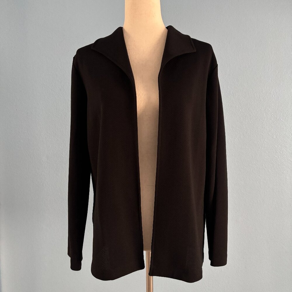 Black Top - Open Face - Chevron Pattern - Size Me… - image 1